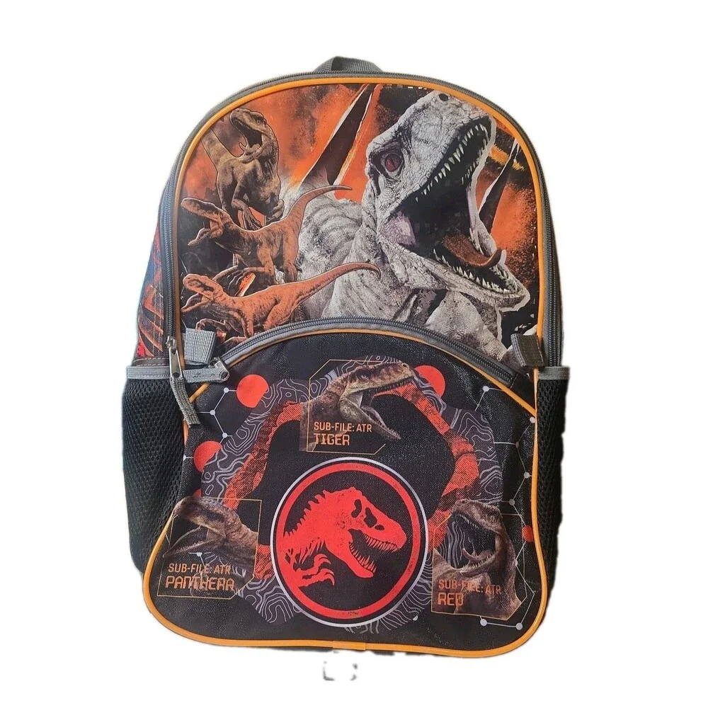 Jurassic World Kids Backpack with Matching Lunch Box Dinosaur Back to School